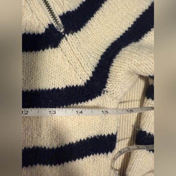 Abercrombie & Fitch Blue and White Crew Neck Sweater Dress - Picture 4 of 8